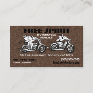 Motorcycle Rentals Business Card