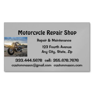 Motorcycle Repair & Service Shop Business Card