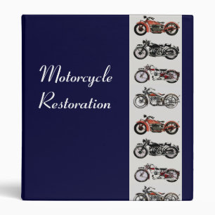 MOTORCYCLE RESTORATION blue grey red Binder