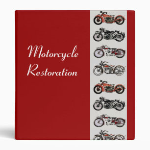 MOTORCYCLE RESTORATION red white grey Binder