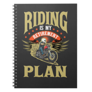 Motorcycle Retirement Gift for Old Biker Father Notebook