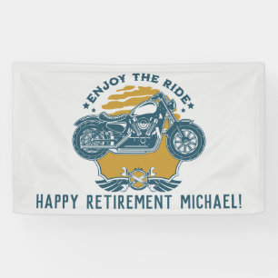 Motorcycle Retirement Party Banner