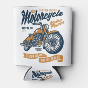 Motorcycle Retro Power Can Cooler