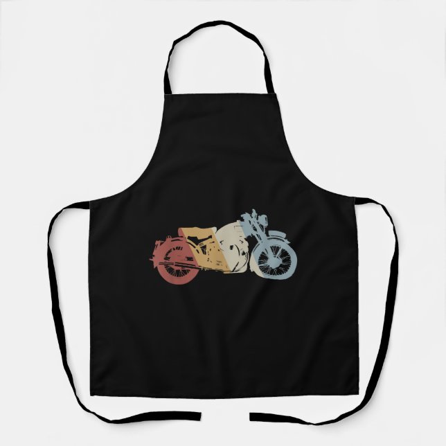 Motorcycle Retro Style Vintage Apron (Front)