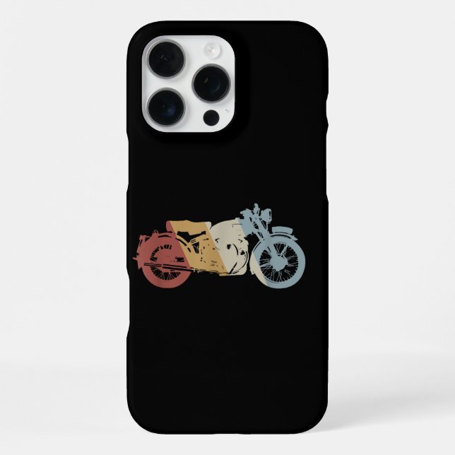 Motorcycle Retro Style Vintage iPhone Case (Back)