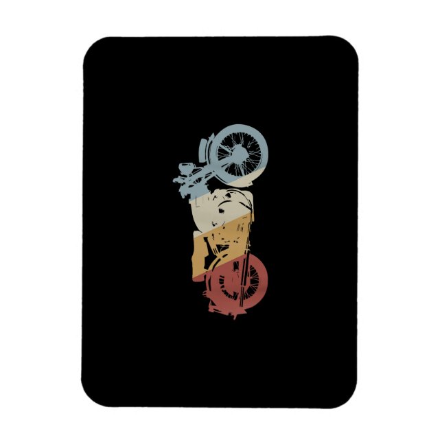 Motorcycle Retro Style Vintage Magnet (Vertical)