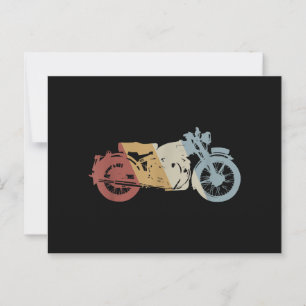 Motorcycle Retro Style Vintage Postcard