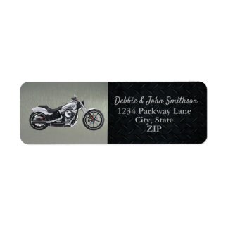 Motorcycle Return Address Black Silver Men