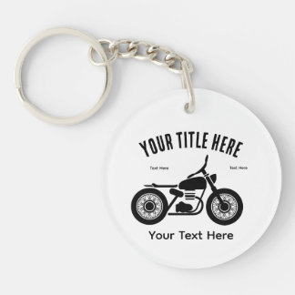 Motorcycle Ride Speed and Freedom Design Keychain