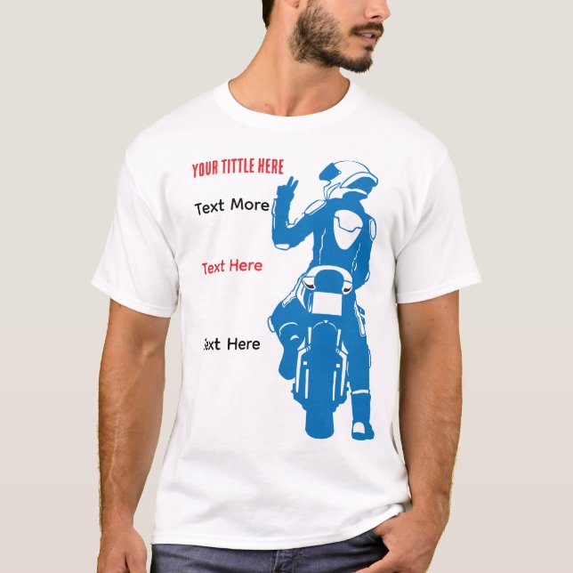 Motorcycle Ride Speed and Freedom Design T-Shirt (Front)