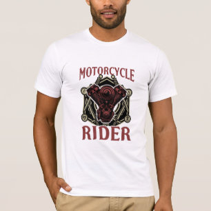 Motorcycle Rider Bike Engine Text  T-Shirt