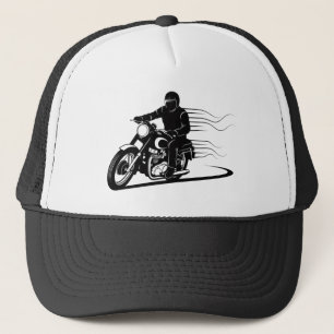 Motorcycle Rider Silhouette – Speed, Freedom & Sty Trucker Hat