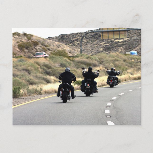Motorcycle Road Trip - Biker Trio Postcard (Front)