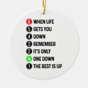 Motorcycle Shift Funny Saying Motocross Motorbike  Ceramic Ornament