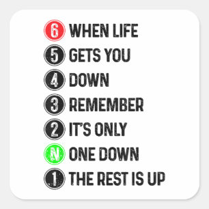 Motorcycle Shift Funny Saying Motocross Motorbike  Square Sticker