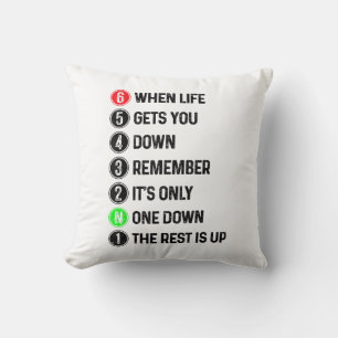Motorcycle Shift Funny Saying Motocross Motorbike  Throw Pillow