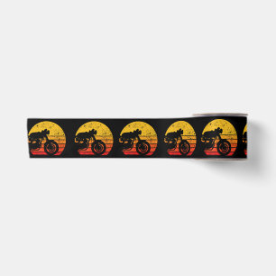 Motorcycle Shirt Vintage Retro T-Shirt for Cafe Ra Satin Ribbon