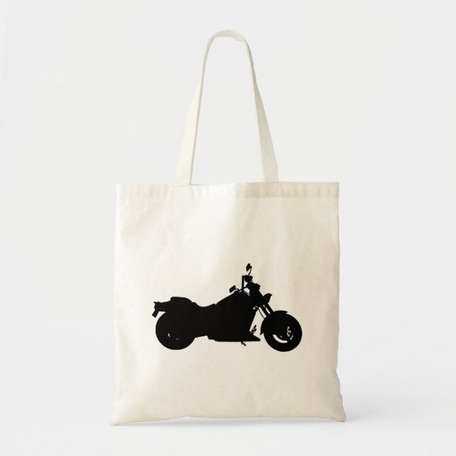 Motorcycle Silhouette Tote Bag (Front)