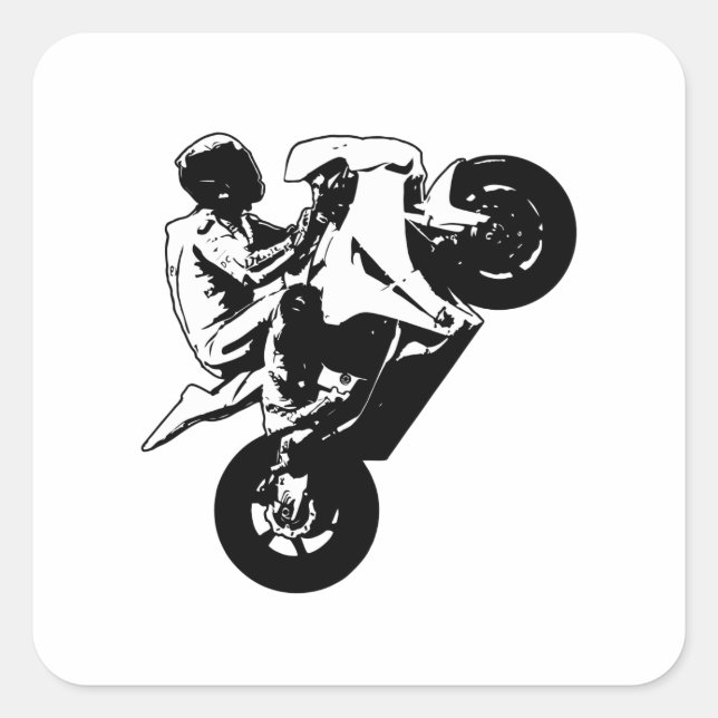 Motorcycle     square sticker (Front)