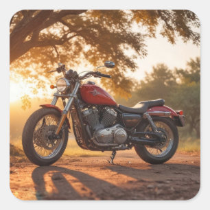 Motorcycle Square Sticker