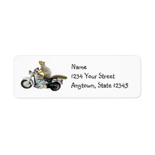 Motorcycle Squirrel Return Address Labels