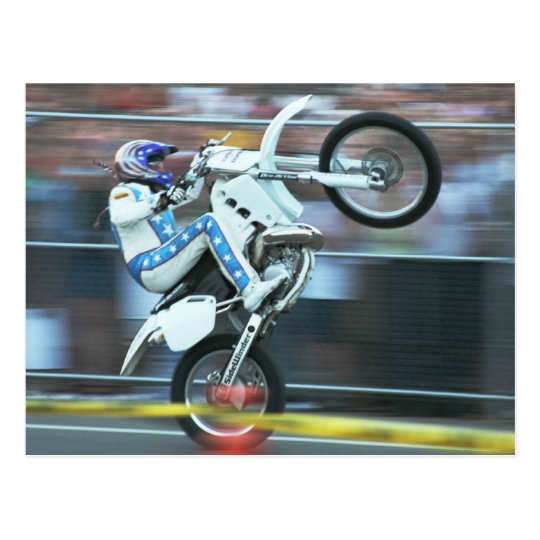 Motorcycle Stunts Postcard