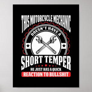 Motorcycle Technician Motorcycle Mechanic  Poster