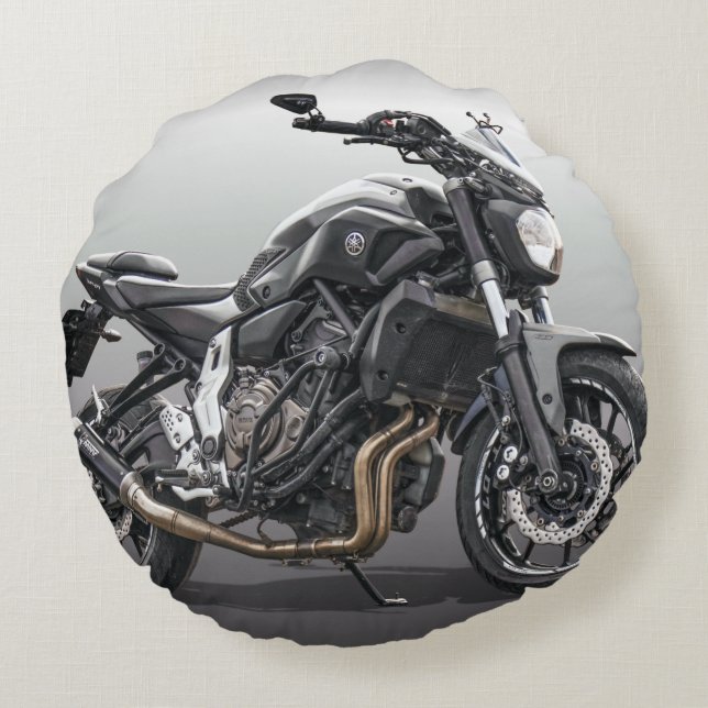 Motorcycle - The Dream Bike Round Pillow (Back)