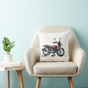 Motorcycle Throw Pillow