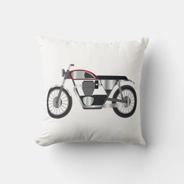 Motorcycle Throw Pillow (Front)