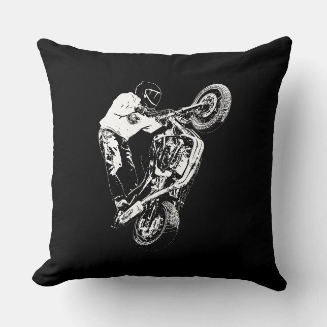 Motorcycle     throw pillow (Front)