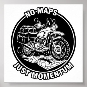 Motorcycle Touring Freedom Mindset Poster