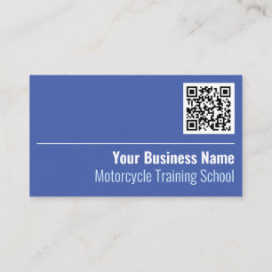 Motorcycle Training School QR Code Business Card