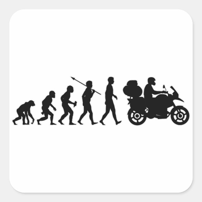 Motorcycle Traveller Square Sticker (Front)