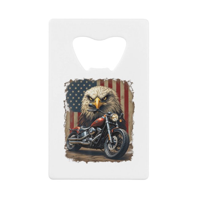 Motorcycle USA Flag Retro Biker Chopper (Devant)
