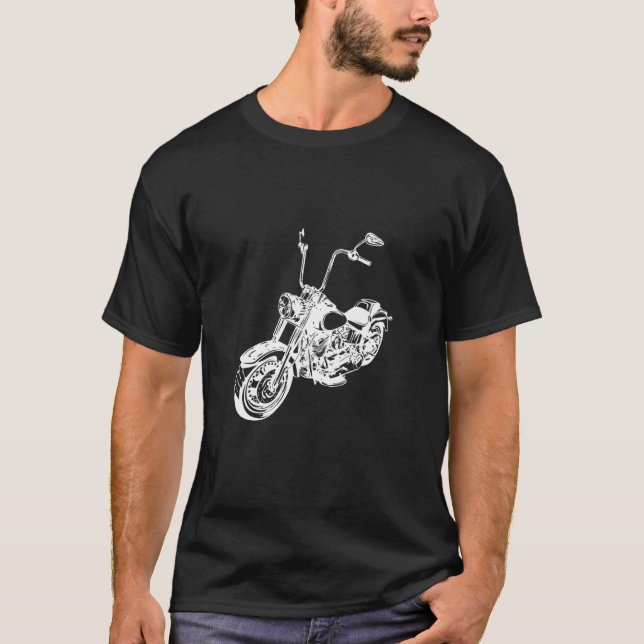 Motorcycle Vintage Retro Old School T-Shirt (Front)