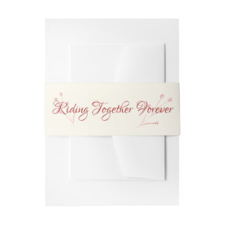 Motorcycle Wedding Belly Band Invitation Belly Band