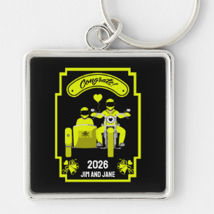 Motorcycle Wedding Gifts For Couple Keychain
