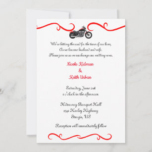 Motorcycle Wedding Invitations