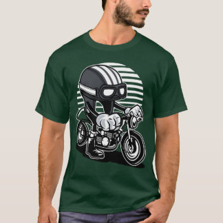 Motorcycle with Cartoon Helmet friend T-Shirt