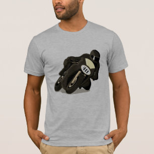 Motorcycle with Customizable Number Plate T-Shirt