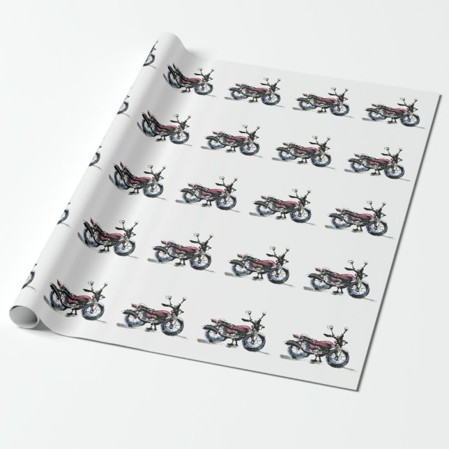Motorcycle Wrapping Paper (Unrolled)