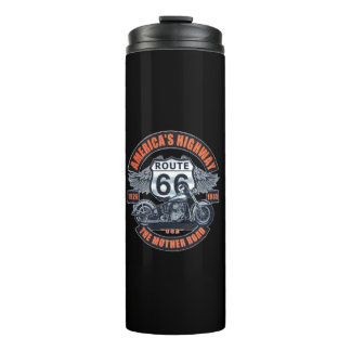 Motorcycles and Route 66 Thermal Tumbler