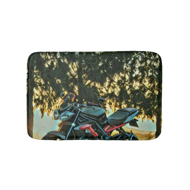 Motorcycles gift bath mat (Front)