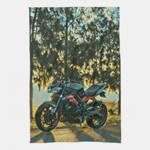 Motorcycles gift kitchen towel