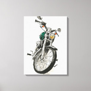Motorcycles in Ink I Canvas Print