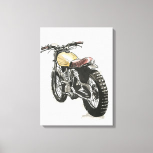 Motorcycles in Ink III Canvas Print
