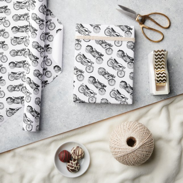 Motorcycles Wrapping Paper (Crafts)