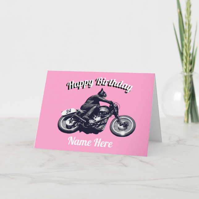 Motorcycling Birthday Card (Front)