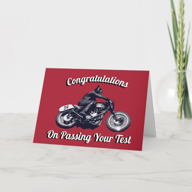 Motorcycling Congratulations on Passing Your Test Card (Front)